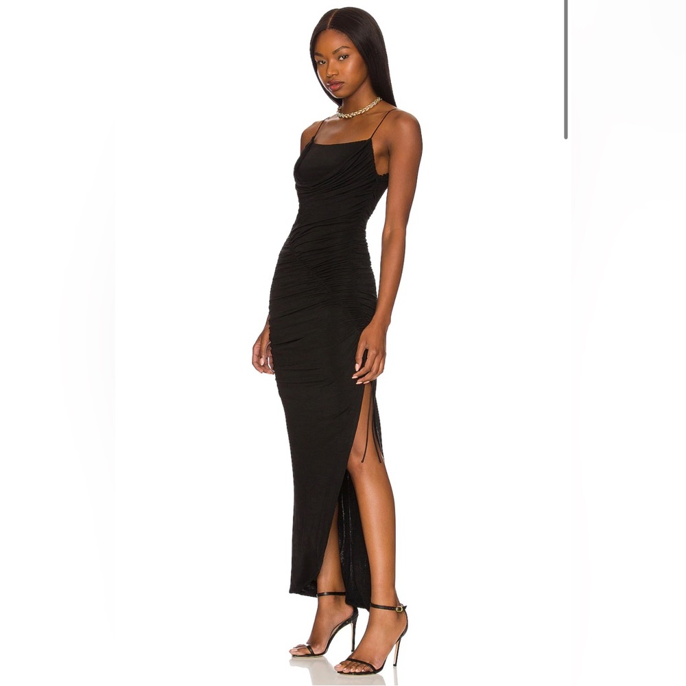 NWT 🌑 ALICE AND OLIVIA Lux Ruched Dress - Picture 4 of 12